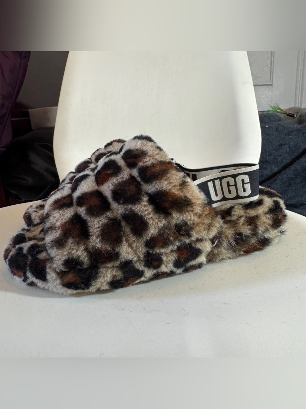 UGG Leopard Cheetah Print Fuzzy Slippers -  Fluff Yeah Slippers